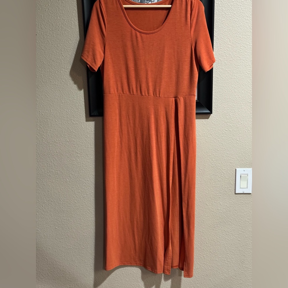 A Classy Chic Boutique Orange Short Sleeve Pajama Set - Picture 5 of 13
